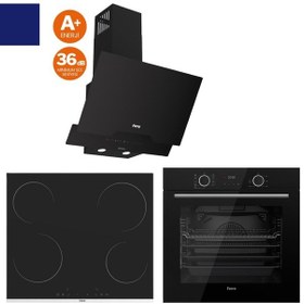 Resim Ferre Fryart Serisi Silenart Vitroseramik XE63CS + MS261 + D063-SA Elektrikli Ankastre Set 