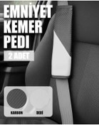 Resim Comfortdrive Emniyet Kemer Pedi Seti - Boyun Ve Omuz Koruyucu Kemer Pedi 2'li Paket - Siyah Beyaz 