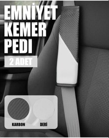 Resim Comfortdrive Emniyet Kemer Pedi Seti - Boyun Ve Omuz Koruyucu Kemer Pedi 2'li Paket - Siyah Beyaz 