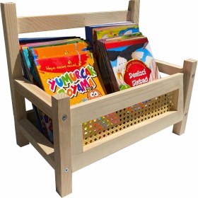 Resim Decolfin Ahşap Montessori Bank Kitaplık Dergilik 01 