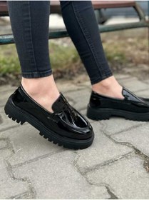 Resim FAYMAZ Kadın Günlük Oxford Ayakkabı Siyah Rugan 