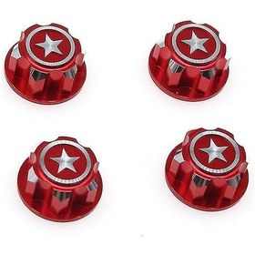 Resim Mufunye 1/8 Rc Araba İçin 17mm Alüminyum Altıgen Tekerlek Somunu, Kırmızı, 4 Adet, Servo Aksesuarı, Montajlı, Ağırlık:4g/adet 
