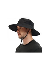 Resim Tezzgelsin Unisex Geniş Kenarlı Fileli Katlanabilir Şapka Siyah 