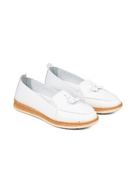 Resim Bestello Püsküllü Poli Loafer 020-049 Kadın Ayakkabı Beyaz 