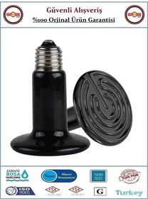 Resim Şavk Seramik Isıtıcı Ampul - Kümes Hayvanları İçin İnfrared Kızılötesi Isıtıcılı Lamba - 100 Watt 