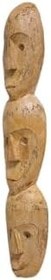 Resim AHŞAP DEKORATİF 3 KAFALI MASK 60 CM DUVAR SÜSÜ 3LÜ MASK 