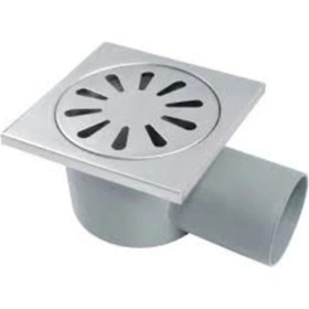 Resim Genel Markalar Krom Yer Süzgeci (10x10x 50 Mm Yandan Çıkışlı Yer Sifonu) 