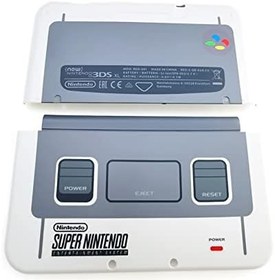 Resim Yeni 3DS XL SFC Kabuk Üst ve Alt Kapak Plakaları Değiştirme, Nintendo New3DS XL LL New3DSXL Elde Taşınır Oyun Konsolu, Super Famicom A E Faceplate Konut Kılıfı 2 Parça Set 
