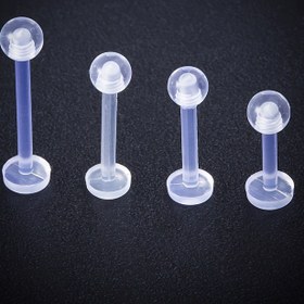 Resim 10-50 adet Şeffaf Akrilik Dudak Yüzük Piercing, Basit Stil, Esnek Çubuk Gövde, 6/8/10/12mm, Kaplamasız, Ayar Yok, Erkek Vücut Piercing Mücevheratı, Kulak Kıkırdak Tragus Helix Tutucu Küpeler 