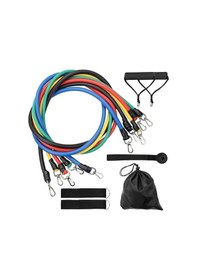 Resim 11 Parça Direnç Bandı Seti Kapı Aparatlı Egzersiz Ve Fitness Lastikleri 