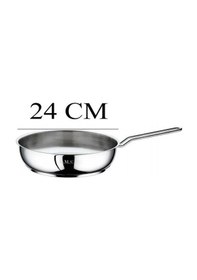 Resim Oms Çelik Tava 24x6 Cm Cam Kapaklı Gri 
