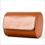 Resim Saat Kasası Saat Kutusu Saat Kutuları Brown PU Leather Watch Box Watch Storage With Single Watch Position, Jewelry Storage Box Saat Kılıfı Saat Saklama Kutusu (Color : Brown2 Bits) 