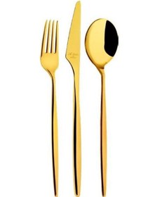 Resim Aryıldz Studio Prestige Pvd Gold 89 Parça 12 Kişilik Çatal Kaşık Bıçak Takımı 222584 Altın 
