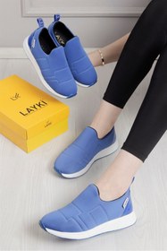 Resim layki Marek Mavi Renkli Paraşüt Kumaş Kadın Spor Ayakkabı 