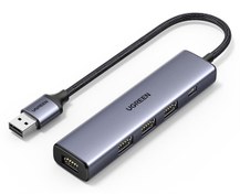 Resim Ugreen 4 Portlu USB 3.0 Çoklayıcı Type-C Girişli HUB Adaptör Uzay Gri 