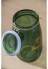 Resim Acar Pierre Klipsli Kapaklı Kavanoz Seti - 21.5 Cm Yeşil 