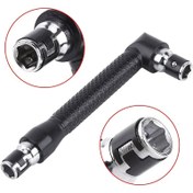 Resim 1 adet Çift Uçlu L-Şekilli Mini Soket Anahtarı, Uzatma Kolu Tornavida Anahtarı, 1/4" 6.35mm Tornavida Uçları Anahtarlık, 90 Derece Sağ Açılı Tornavida Adaptörü El İle Bakım DIY İçin Kullanışlı Araç 