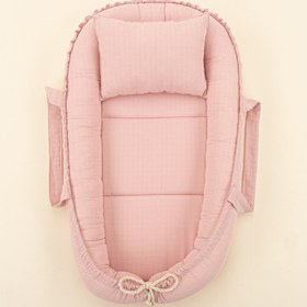 Resim Babynest ve Yastık - Pudra Muslin 