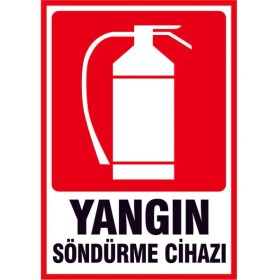 Resim Çağ Ajans Yangın Söndürme Cihazı 3mm Dekota Uyarı Levhası 35X50 cm 