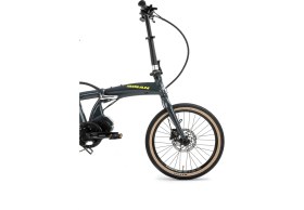 Resim Bisan E-Foldıng Strike Elektrikli Katlanır Bisiklet 46 cm 20 Jant 9 Vites Gri Neon Sarı 