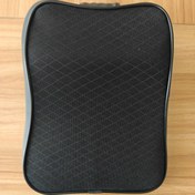 Resim 1 adet Siyah Hafıza Köpük Araba Başlık Yastığı - Geliştirilmiş Konfor ve Stil için Elmas Desenli Ergonomik Polyester Kılıf, Uzun Sürüşler için Dayanıklı Sünger Dolgu, Rahat Sürüş Yastığı | Modern Araç Dekoru | Konturlu Şekil, Araba Yastığı 