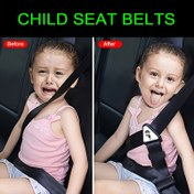 Resim Çocuklar için Araba Koltuğu için Ayarlanabilir Yaka Olmayan Konfor Kayışı - Kullanımı Kolay, Dayanıklı Polyester Malzeme, Siyah Beyaz Üçgen Tasarım, Gençler için Güvenli Uygun, Güvenli ve Rahat Sürüş Deneyimi, Gençler Koltuğu Kemeri, Şık Kayış Tasarımı, Sağlam Yapı 
