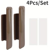 Resim Maxaccess 2/4 Paket Kendinden Yapışkanlı Tutacak - Çok Amaçlı Kapı Dolap Pencere Çekmece Kolu, Sürgülü Kapı Topuzu Aksesuarı, Kahverengi, 4 Adet Kahverengi 