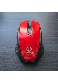 Resim Kırmızı Renkli Baş Parmak Destekli Ergonomik Sessiz Kablosuz Mouse Usb Alıcılı, Ofis Ve Oyun İçin Diğer 