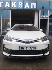 Resim Toyota Corolla Uyumlu Ön Tampon Eki - (2016-2018) Parlak Siyah 