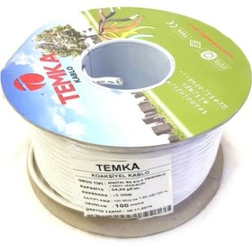 Resim TEMKA RG6U4 Trishield Anten Kablosu 100Mt 