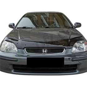 Resim Honda Civic 1996-1998 Araca Özel Kaput Rüzgarlığı A+ Pianoblack 4mm 