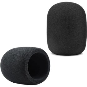 Resim Yıldızan Storesellm El Mikrofon Süngeri Siyah Profesyonel Tekli, 80x55mm, Uzun Ömürlü, 1171935 