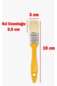 Resim USTA KF015 Plastik Saplı Kestirme Boyama Fırçası No:1.5 Numara Kıl Fırça (2 Adet) 