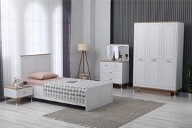 Resim İkon Genç Odası Karyola ve Başlığı 