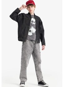 Resim DeFacto Erkek Çocuk Jogger Fit Esnek Bantlı Paça Jean Pantolon D6554A825SPNM18 