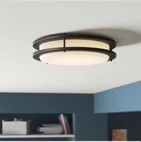 Resim 24 Watt Beyaz Işık Ledli Modern Tavan Armatürü, Balkon, Teras Armatürü, Banyo Duvar Tavan Armatürü Siyah 