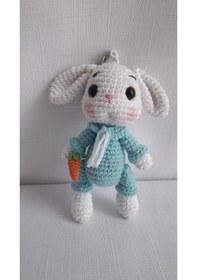Resim Amigurumi Mavi Anahtarlık 