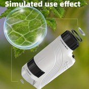 Resim Bebek Bilim Eğitimi Mikroskop Oyuncak - Bağlanabilir Telefon Klipsi ile Mini Optik Keşif Seti, ABS Malzeme, İlk ve Ortaokul Öğrencileri için İdeal, Mükemmel Noel Hediyesi, Çocuk El Sanatları 