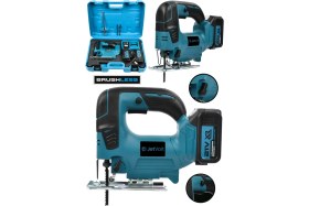Resim Jetvolt Profesyonel 21V 3.0AH 10 Pilli Metal Şanzıman Dekupaj Testere - Mavi 