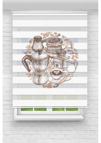 Resim Perdecizade Enxboy Kahve Dijital Baskılı Zebra Perde-cocuk Odası-stor Perde Pz-780 Renkli 