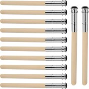 Resim Spibicyy Sanatçılar 12 Adet Ahşap Kalem Kalem Uzatıcıları Ayarlanabilir Metal Saplı Uzatıcı Kalem Çekmecesi Kömür Tutucu (Yurt Dışından) 