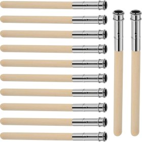 Resim Spibicyy Sanatçılar 12 Adet Ahşap Kalem Kalem Uzatıcıları Ayarlanabilir Metal Saplı Uzatıcı Kalem Çekmecesi Kömür Tutucu (Yurt Dışından) 