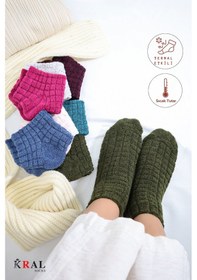 Resim Kral Socks Kadın Kabartma Kışlık Ters Havlu 6 Çift Karma Renk Çorap Seti Çok Renkli 