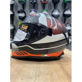 Resim Sway 865 Güneş Vizörlü Full Face Black Orange Motosiklet Kaskı 
