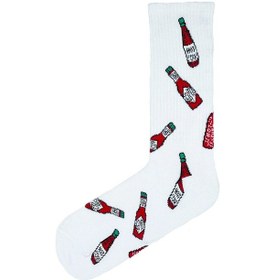 Resim Acı Sos Desenli Renkli Spor Çorap Renkli 