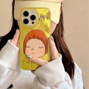 Resim Gözyaşı desenli karikatür kapalı göz kız iPhone 11 12 13 14 15 16 pro max için telefon kılıfı 