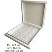 Resim Kutu Çikolata Kutusu Karton 16 Lı Separatörlü Beyaz Pk:1 