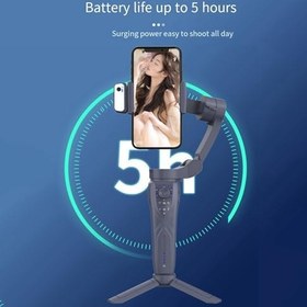 Resim SHABD F12 Taşınabilir 3 Eksenli Gimbal Akıllı Telefon Sabitleyici, Taşınabilir Telefon için Selfie Çubuğu, Vlog Telefon için Selfie Çubuğu, Sallama Önleyici Video Kaydı 
