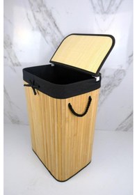 Resim Digithome Dikdörtgen Bambu Çamaşır Sepeti Naturel Cl-6002-8 C1-1-121 Diğer 