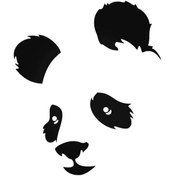 Resim Genel Markalar Panda Oto Motor Laptop Duvar Folyo Sticker 30 x 33 cm 